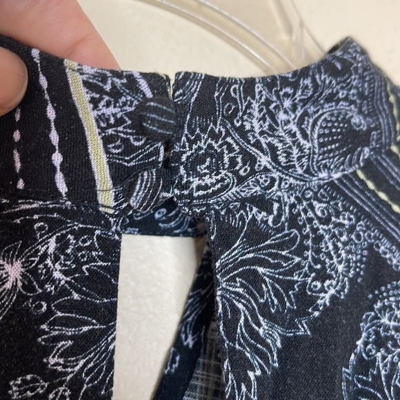 Free People Walking on a Dream Black Print Long Sleeve Tunic Medium - Picture 5 of 7